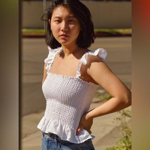 Reformation Junebug Linen Top